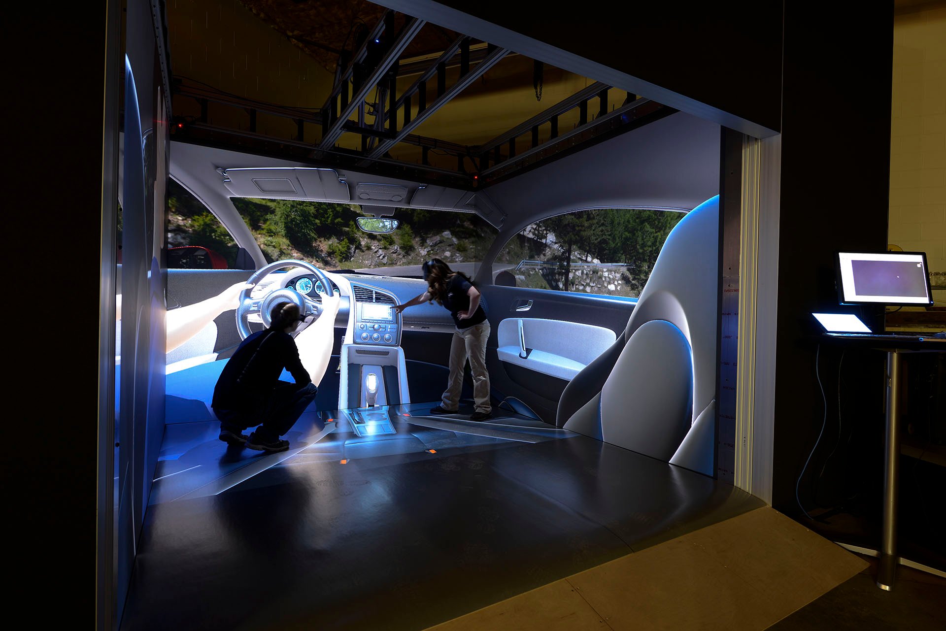 automotive interior design virtual reality projection CAVE