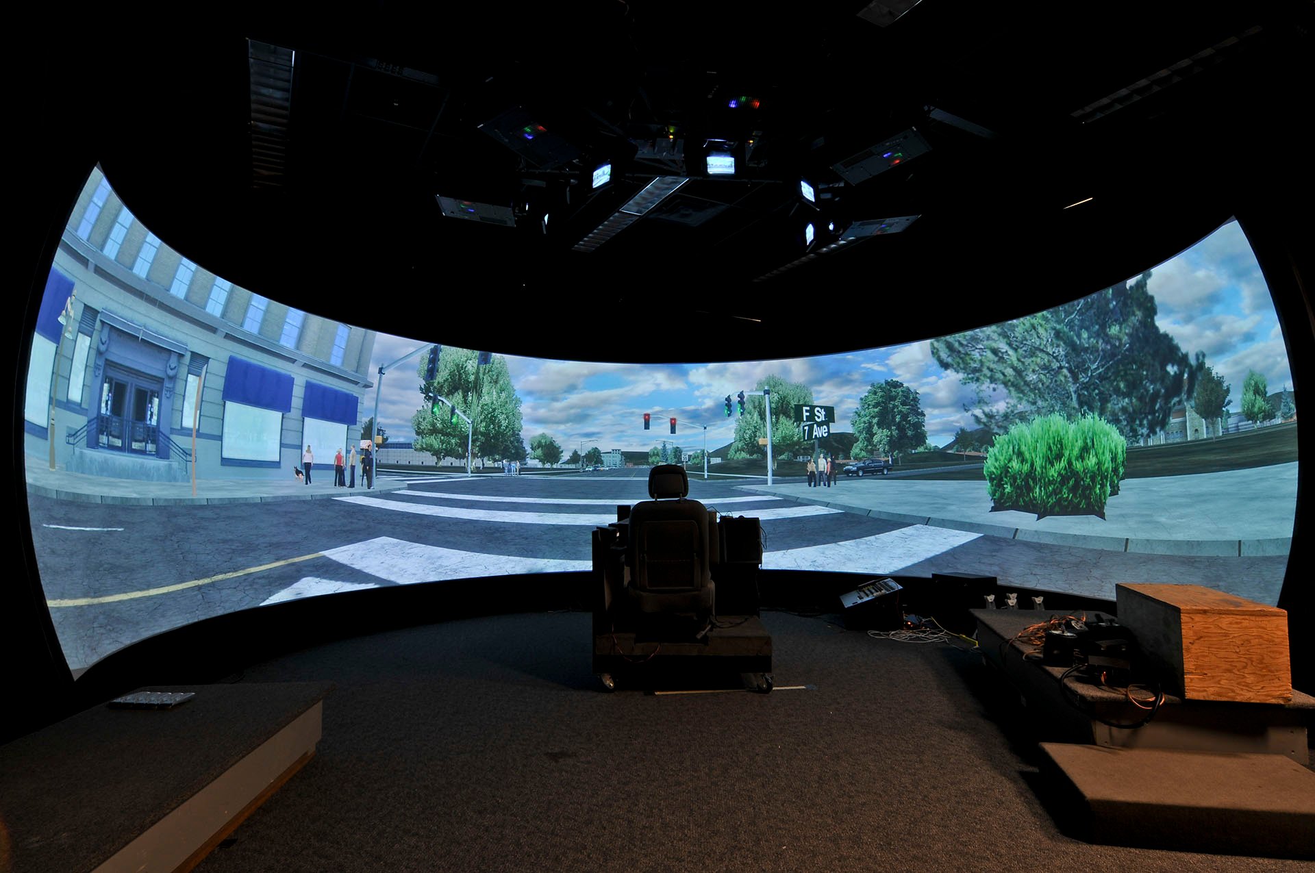 IGI 180 degree projection automotive driving simulator