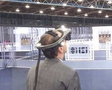 IGI walkthru three screen stereo 3D virtual reality